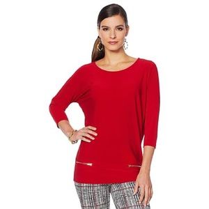 Nina Leonard Tunic with Zippers